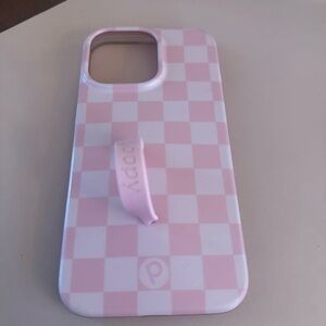 Loopy Case Pink and White Checkered Phone Case